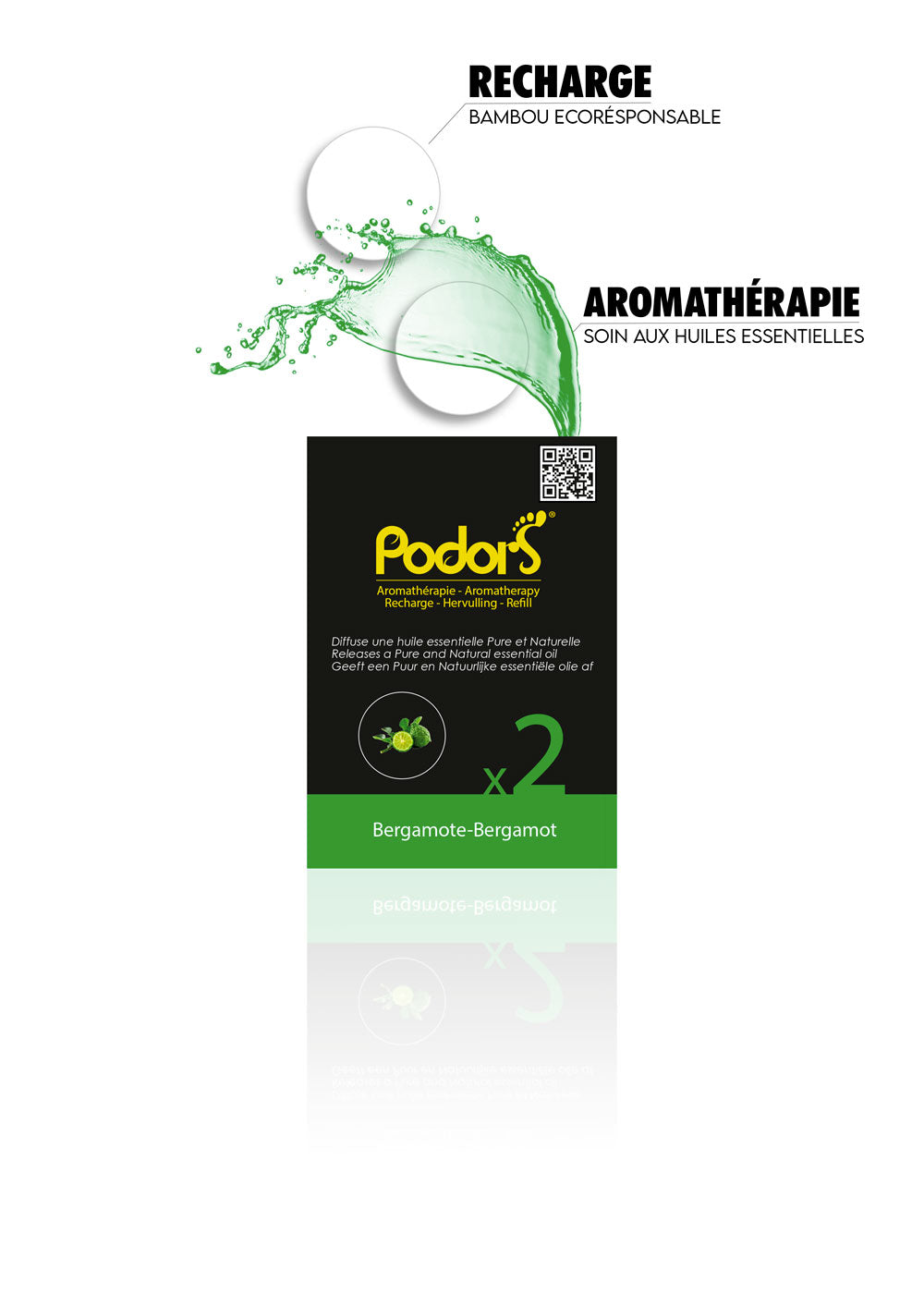 Recharges Podors® aux huiles essentielles de bergamote