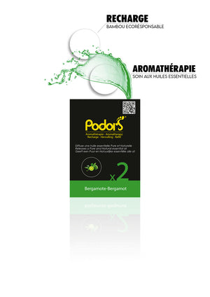 Recharges Podors® aux huiles essentielles de bergamote