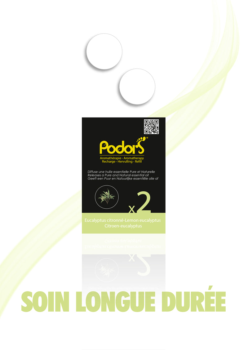 Recharges Podors® aux huiles essentielles d'eucalyptus citronné