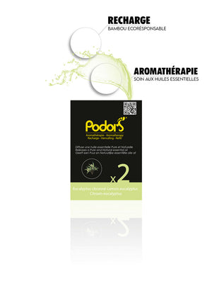 Recharges Podors® aux huiles essentielles d'eucalyptus citronné