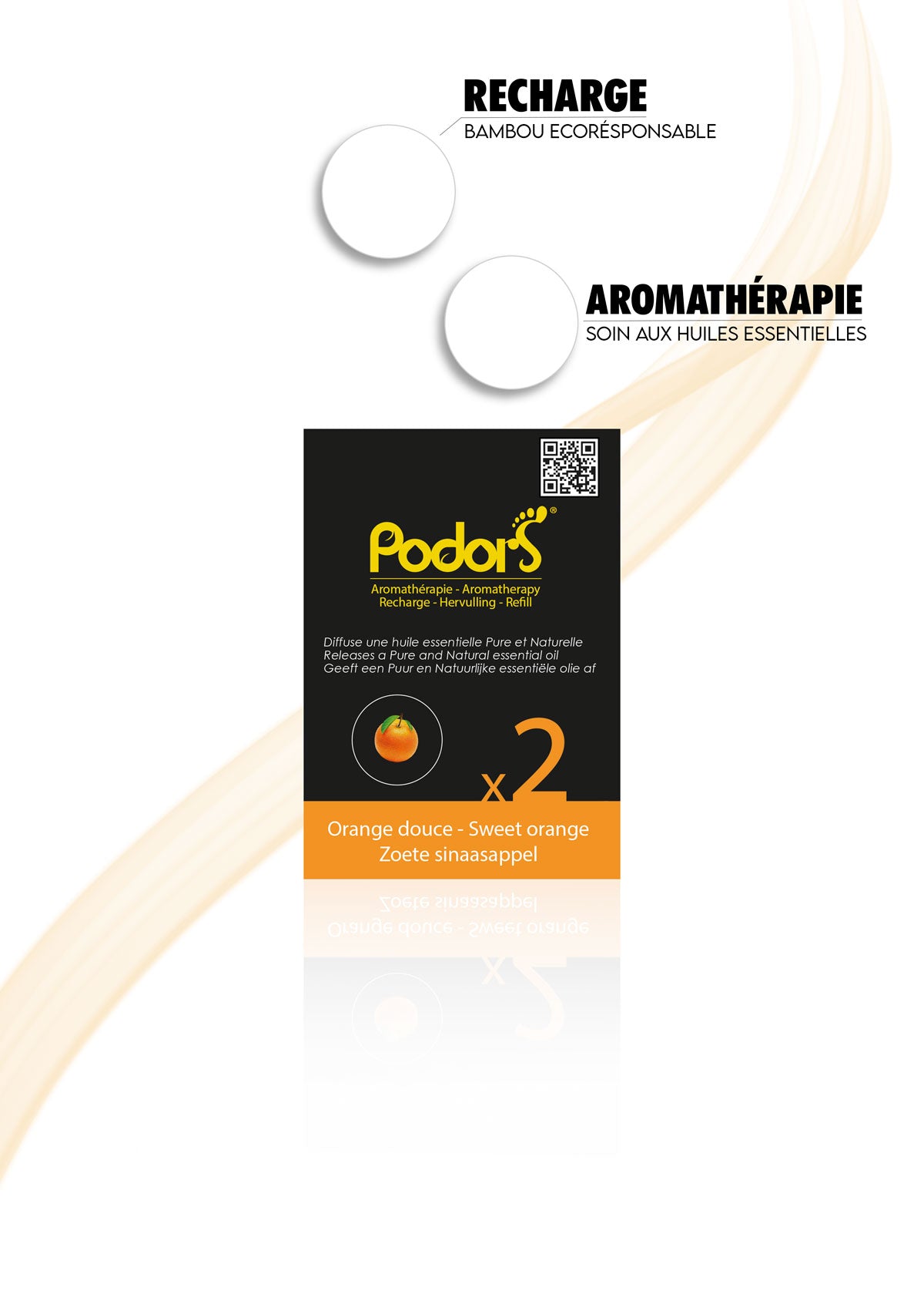 Recharges Podors® aux huiles essentielles d'Orange douce